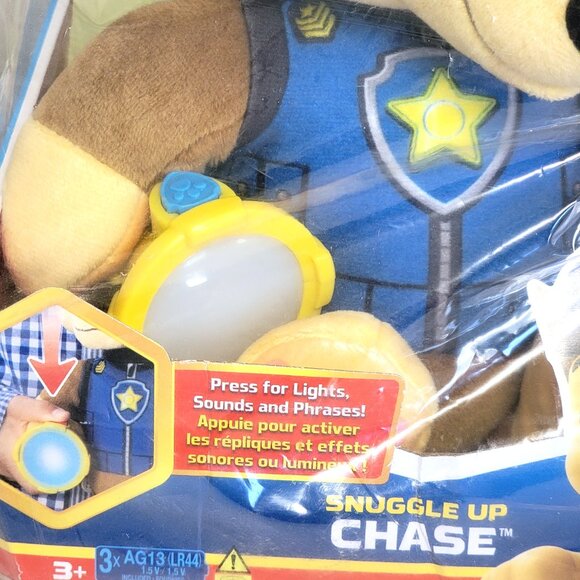 Paw Patrol Snuggle Up Chase Plush Light Up Talking Toy 10+ Sounds NWT - Picture 3 of 10